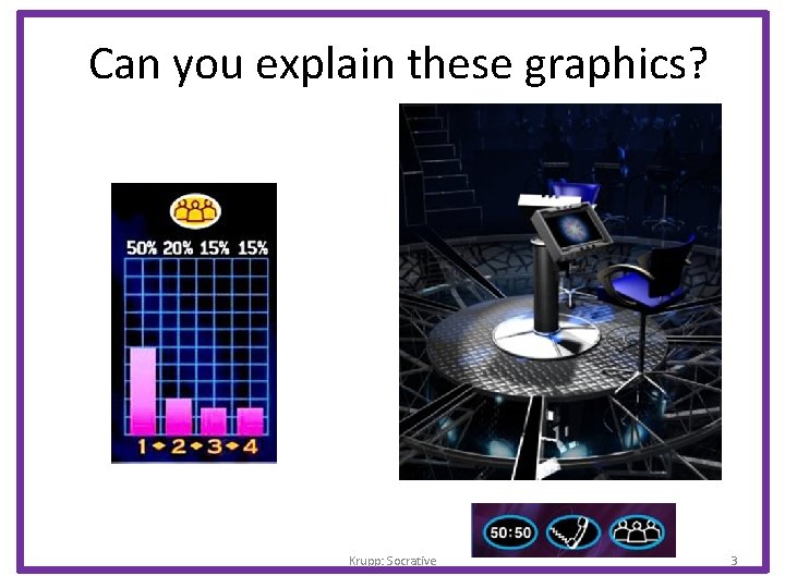 Can you explain these graphics? Krupp: Socrative 3 