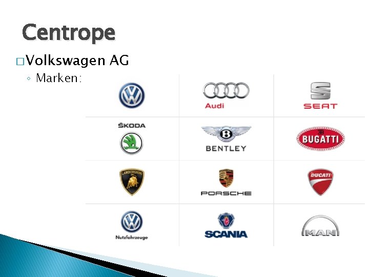 Centrope � Volkswagen ◦ Marken: AG 