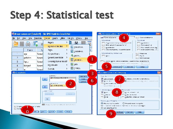 Step 4: Statistical test 4 1 5 3 2 7 6 8 1 0