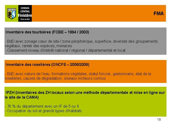 FMA Inventaire des tourbières (FCBE – 1994 / 2003) - Bd. D avec zonage