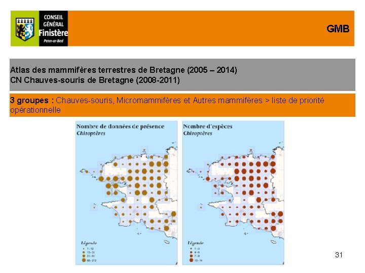 GMB Atlas des mammifères terrestres de Bretagne (2005 – 2014) CN Chauves-souris de Bretagne