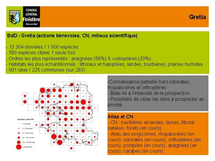 Gretia Bd. D - Gretia (actions bénévoles, CN, milieux scientifique) - 13 304 données