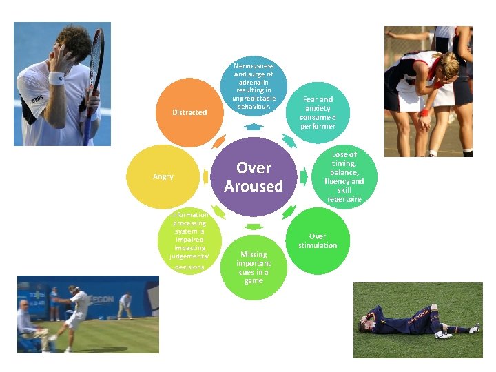 Distracted Nervousness and surge of adrenalin resulting in unpredictable behaviour. Over Aroused Angry Information