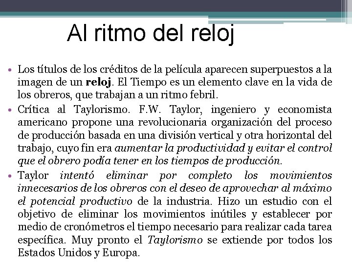 Al ritmo del reloj • Los títulos de los créditos de la película aparecen