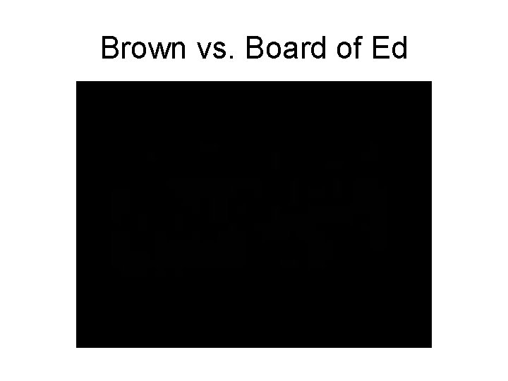 Brown vs. Board of Ed 