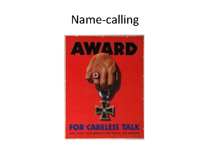 Name-calling 