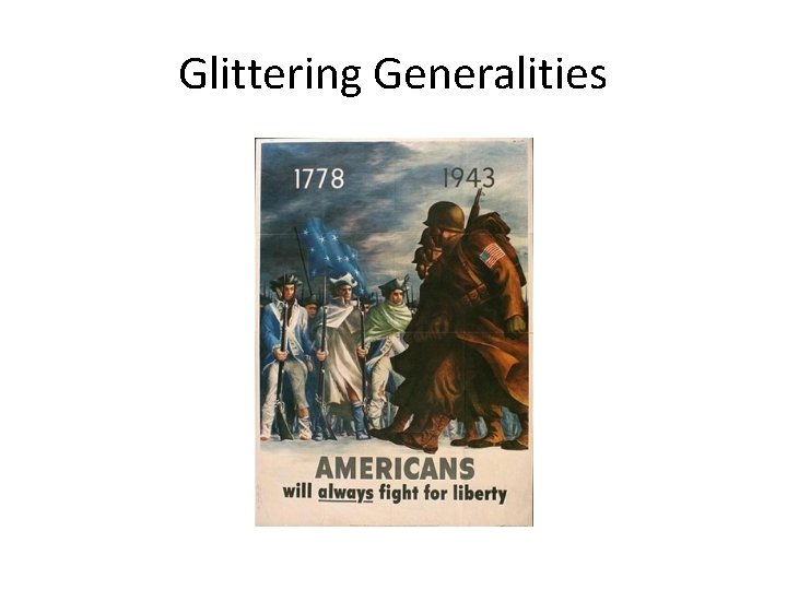 Glittering Generalities 