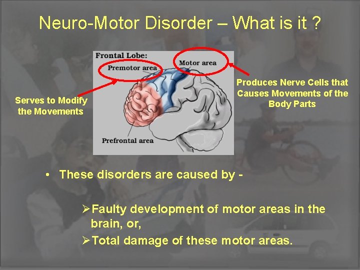 Neuro-Motor Disorder – What is it ? Serves to Modify the Movements Produces Nerve