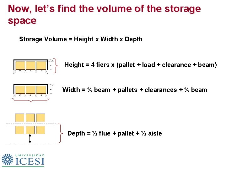 Now, let’s find the volume of the storage space Storage Volume = Height x
