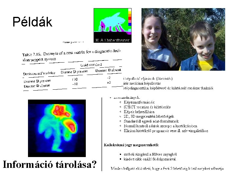 Példák Információ tárolása? 