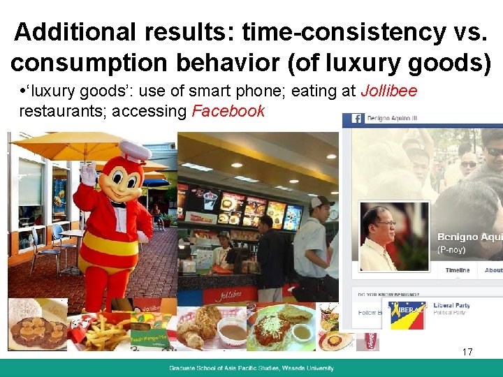 Additional results: time-consistency vs. consumption behavior (of luxury goods) ‘luxury goods’: use of smart