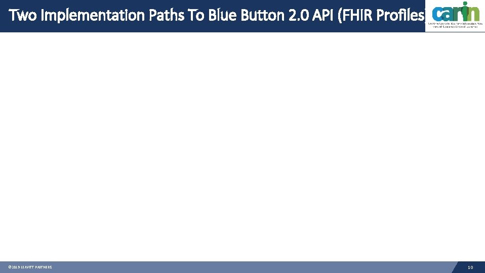 CARIN Blue Button Framework and Common Payer Consumer