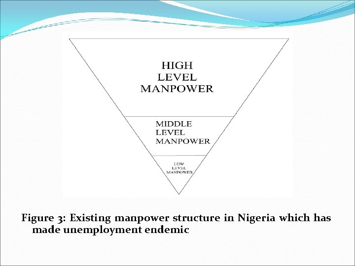 Figure 3: Existing manpower structure in Nigeria which has made unemployment endemic 