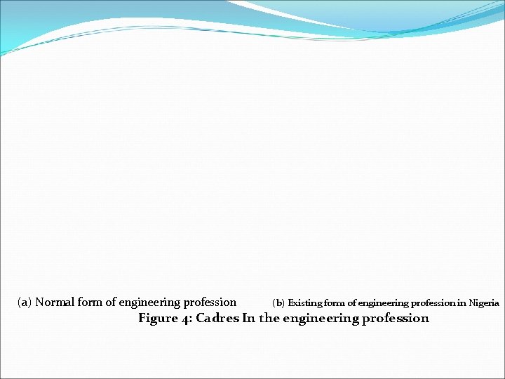 (a) Normal form of engineering profession (b) Existing form of engineering profession in Nigeria