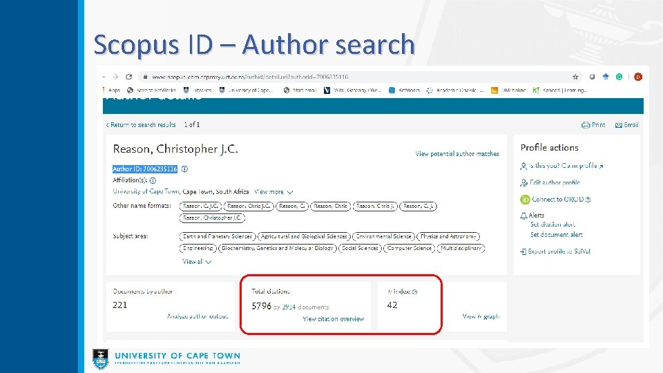 Scopus ID – Author search 