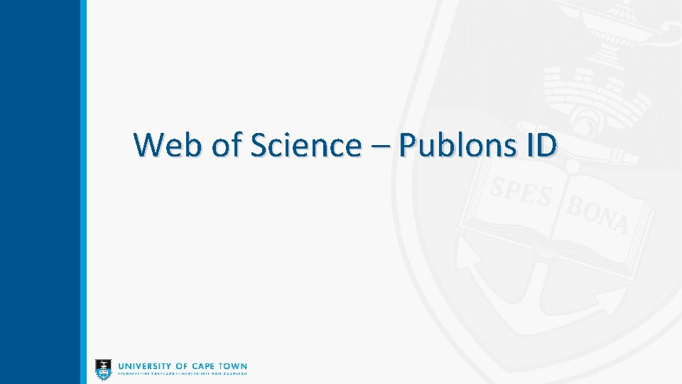 Web of Science – Publons ID 