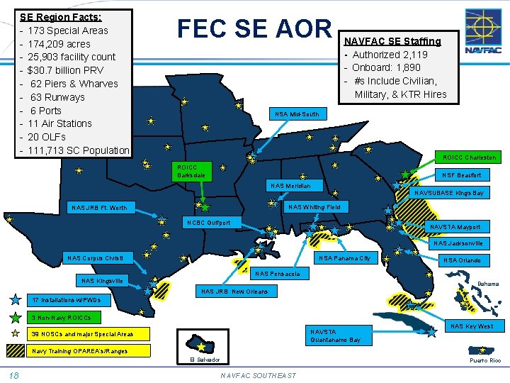 SE Region Facts: - 173 Special Areas - 174, 209 acres - 25, 903