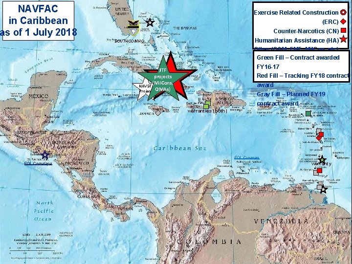 NAVFAC in Caribbean as of 1 July 2018 Exercise Related Construction Southeast Organizational Chart