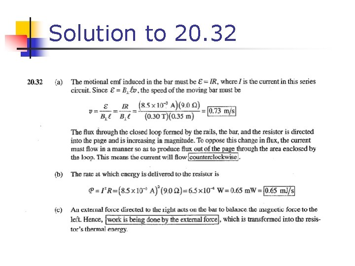 Solution to 20. 32 