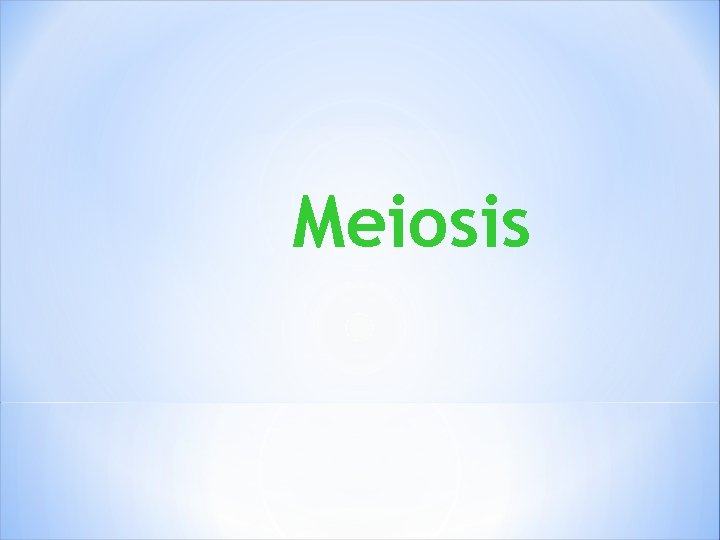 Meiosis 