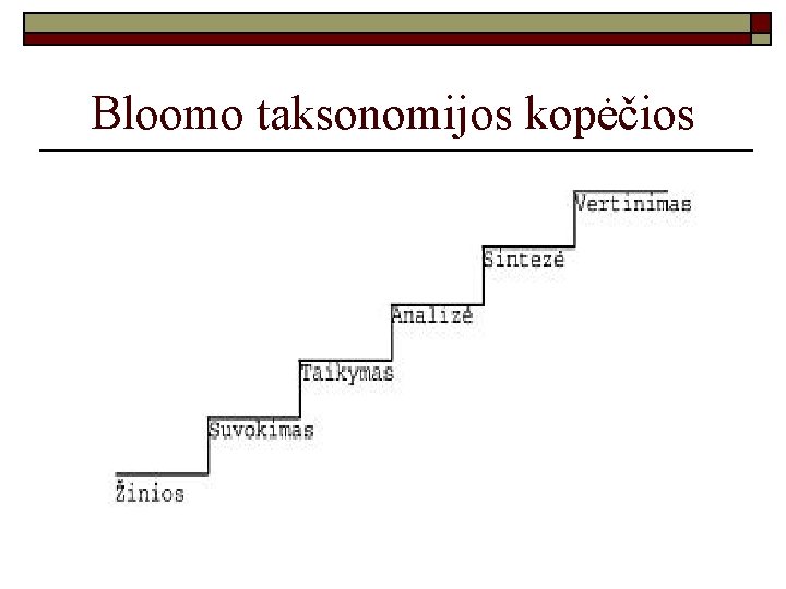 Bloomo taksonomijos kopėčios 