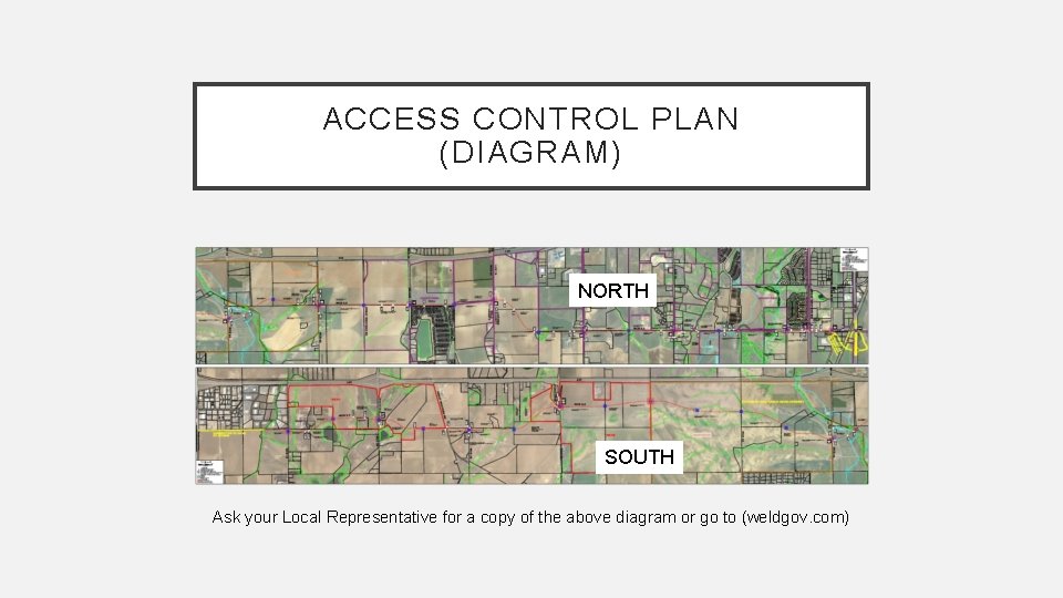 ACCESS CONTROL PLAN (DIAGRAM) NORTH SOUTH Ask your Local Representative for a copy of