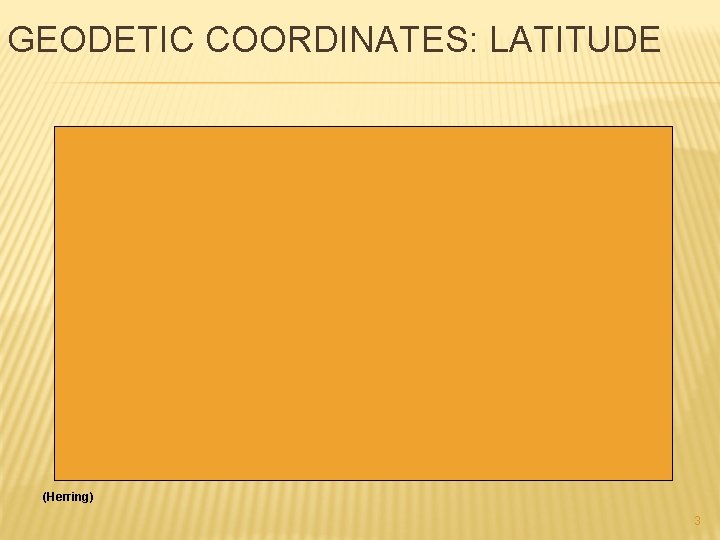 GEODETIC COORDINATES: LATITUDE (Herring) 3 