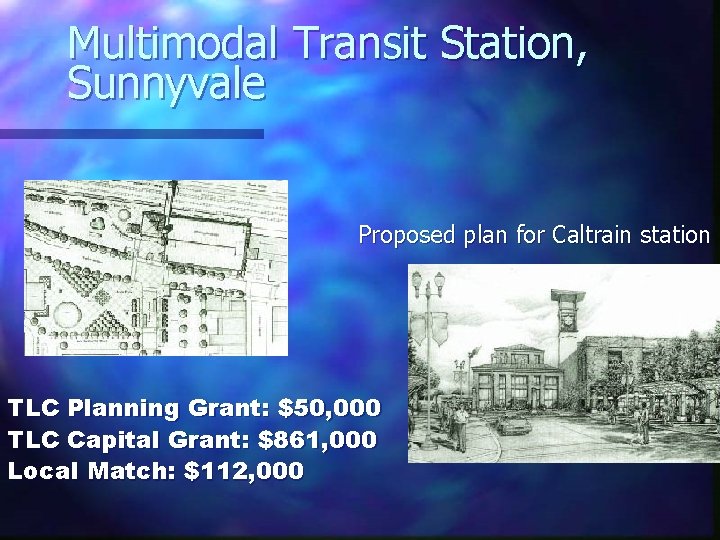 Multimodal Transit Station, Sunnyvale Proposed plan for Caltrain station TLC Planning Grant: $50, 000