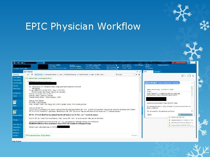 EPIC Physician Workflow Hold for screen shot of physician query 