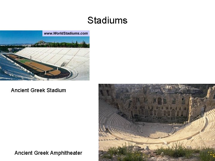 Stadiums Ancient Greek Stadium Ancient Greek Amphitheater 