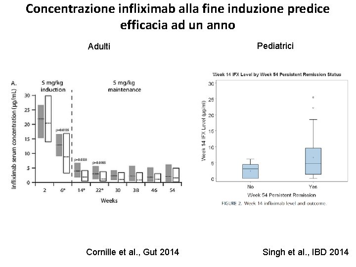 Concentrazione infliximab alla fine induzione predice efficacia ad un anno Adulti Cornille et al.