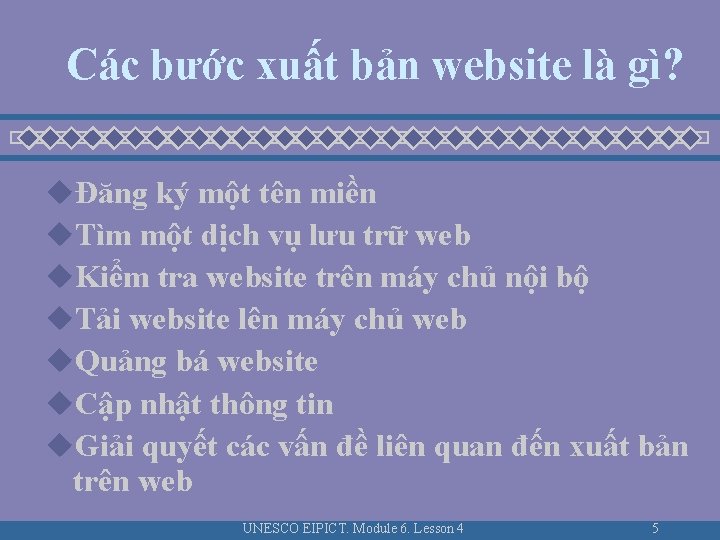 Các bước xuất bản website là gì? uĐăng ký một tên miền u. Tìm Các bước xuất bản website là gì? uĐăng ký một tên miền u. Tìm