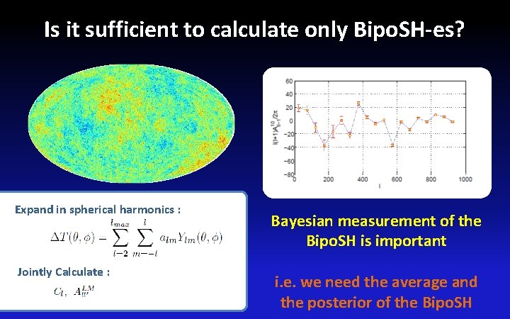 Is it sufficient to calculate only Bipo. SH-es? Expand in spherical harmonics : Jointly