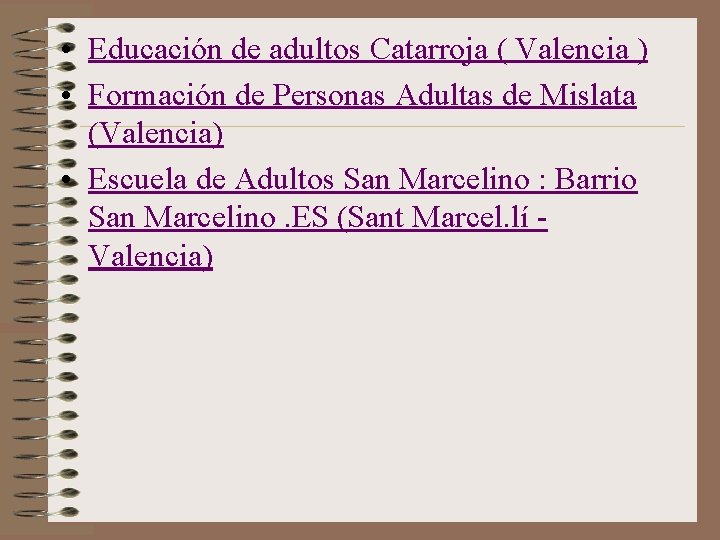  • Educación de adultos Catarroja ( Valencia ) • Formación de Personas Adultas