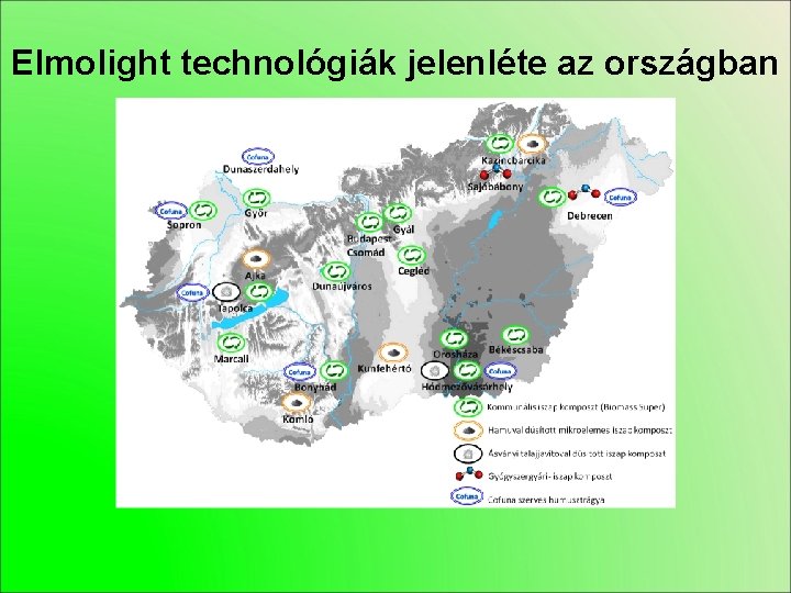 Elmolight technológiák jelenléte az országban 