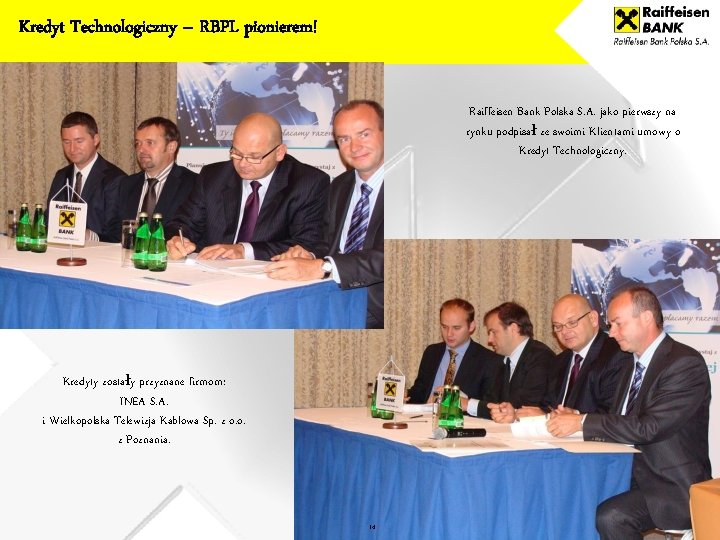 Kredyt Technologiczny – RBPL pionierem! Raiffeisen Bank Polska S. A. jako pierwszy na rynku