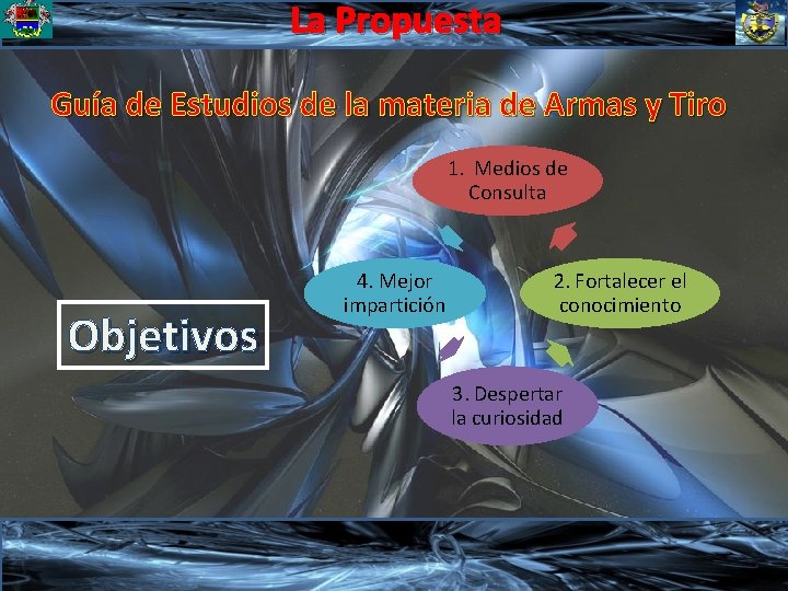 La Propuesta Guía de Estudios de la materia de Armas y Tiro 1. Medios