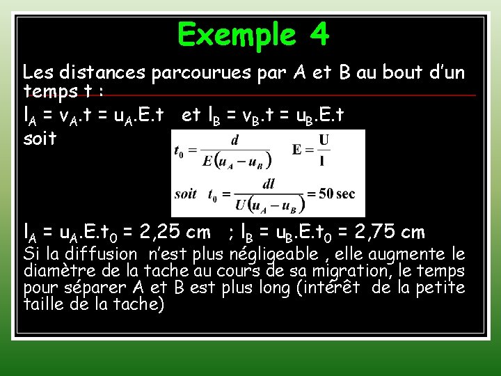 Exemple 4 Les distances parcourues par A et B au bout d’un temps t