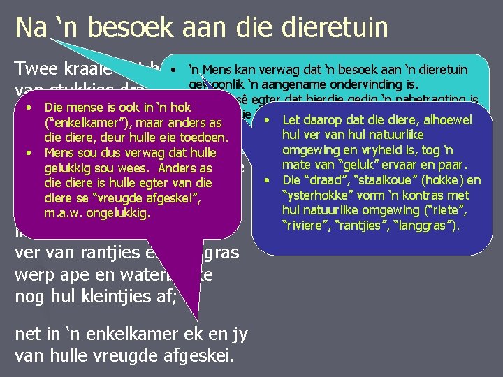 Na ‘n besoek aan dieretuin ‘n Mens kan verwag dat ‘n besoek aan ‘n