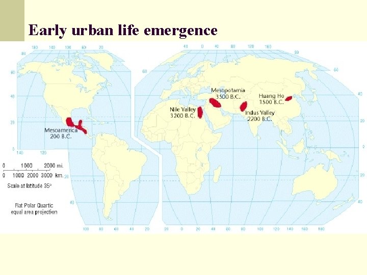 Early urban life emergence 