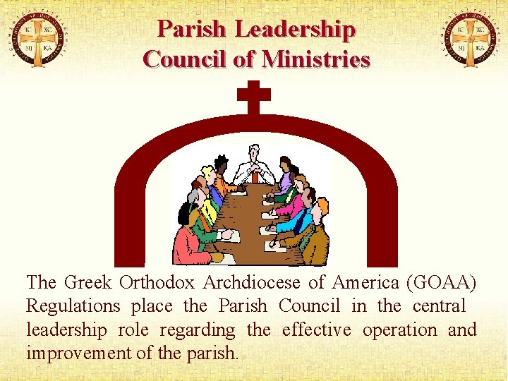 Parish Leadership Council of Ministries The Greek Orthodox Archdiocese of America (GOAA) Regulations place