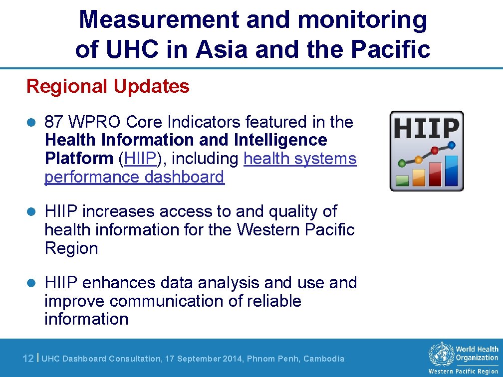 Measurement and monitoring of UHC in Asia and the Pacific Regional Updates l 87