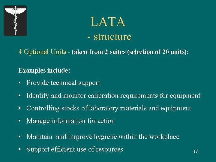 LATA - structure 4 Optional Units - taken from 2 suites (selection of 20
