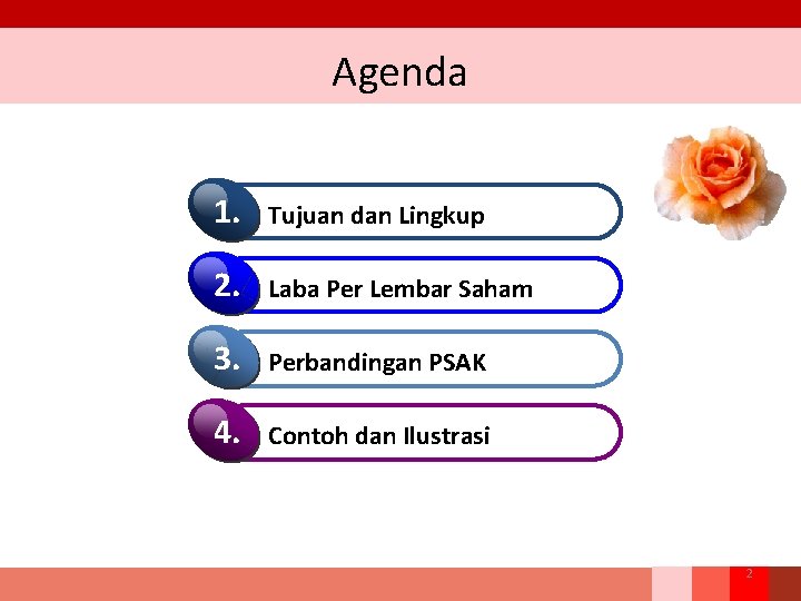 Agenda 1. Tujuan dan Lingkup 2. Laba Per Lembar Saham 3. Perbandingan PSAK 4.