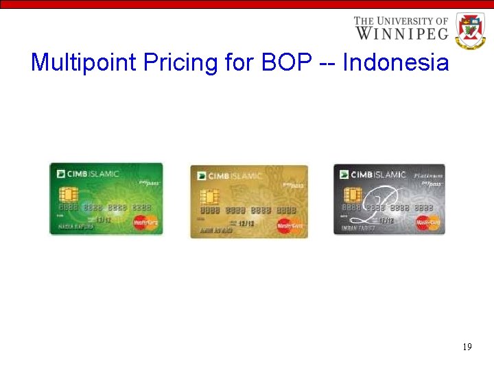 Multipoint Pricing for BOP -- Indonesia 19 