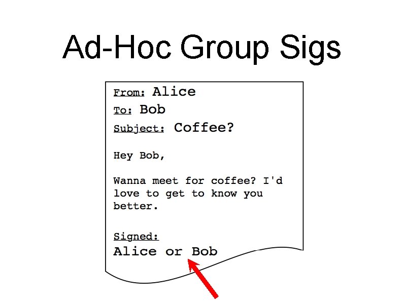 Ad-Hoc Group Sigs 