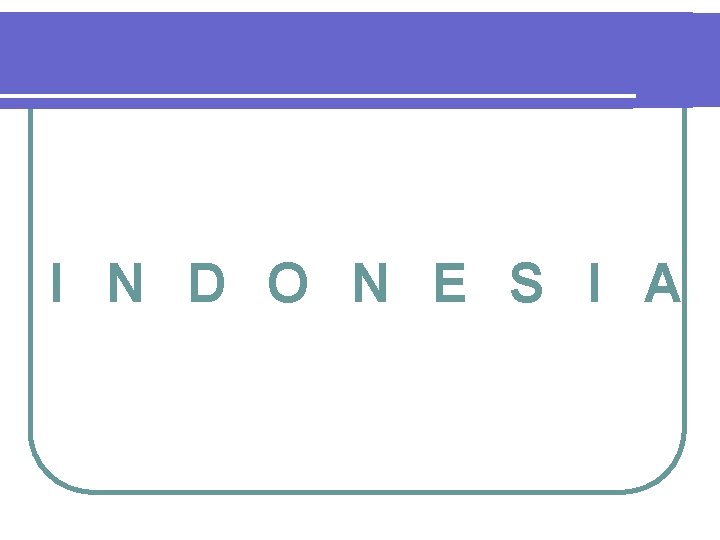 I N D O N E S I A 