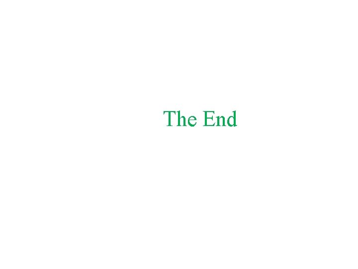 The End 