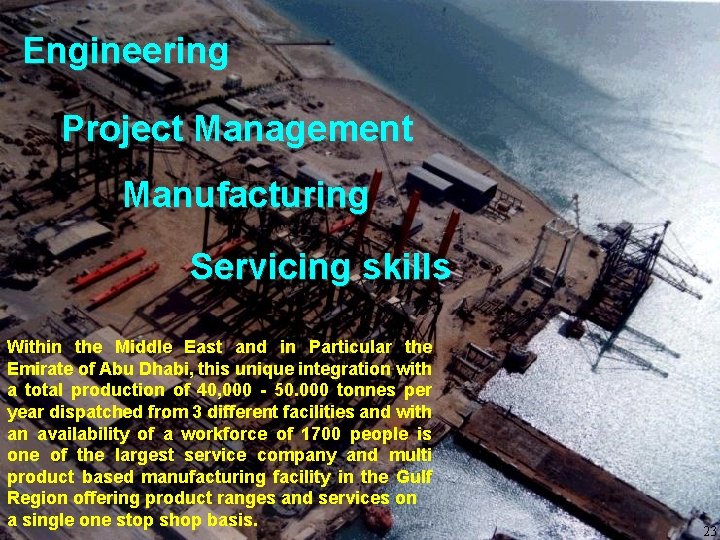 IMCC Group Engineering Project Management Manufacturing Servicing skills Within the Middle East and in