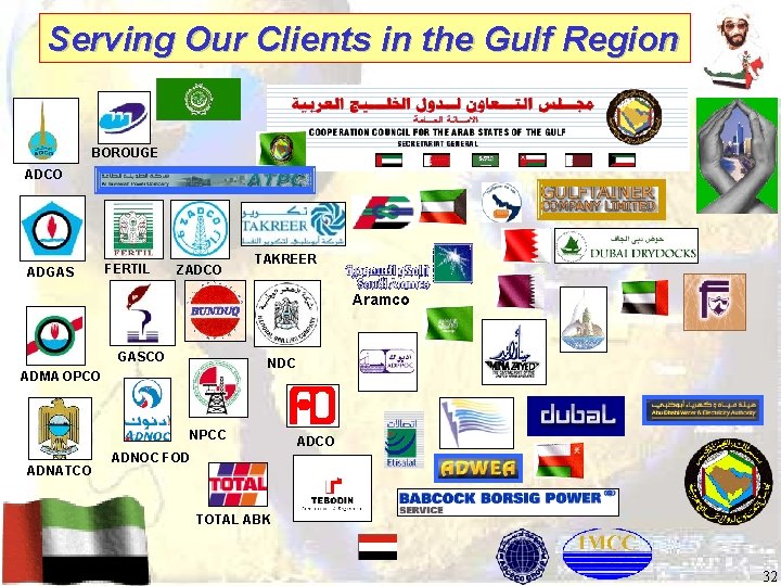IMCC Group Serving Our Clients in the Gulf Region BOROUGE ADCO ADGAS FERTIL ZADCO